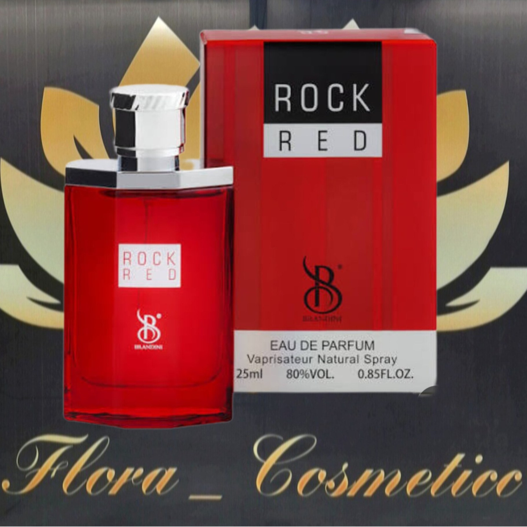 مینی ادکلن مردانه برندینی ROCK RED با ماندگاری بالا ( 25 ML )