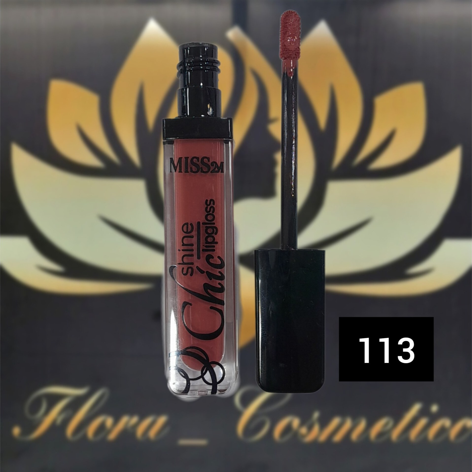 رژ لب لیب گلاس شاین رنگی MISS 2M شماره ی 113 ( 4 ML )