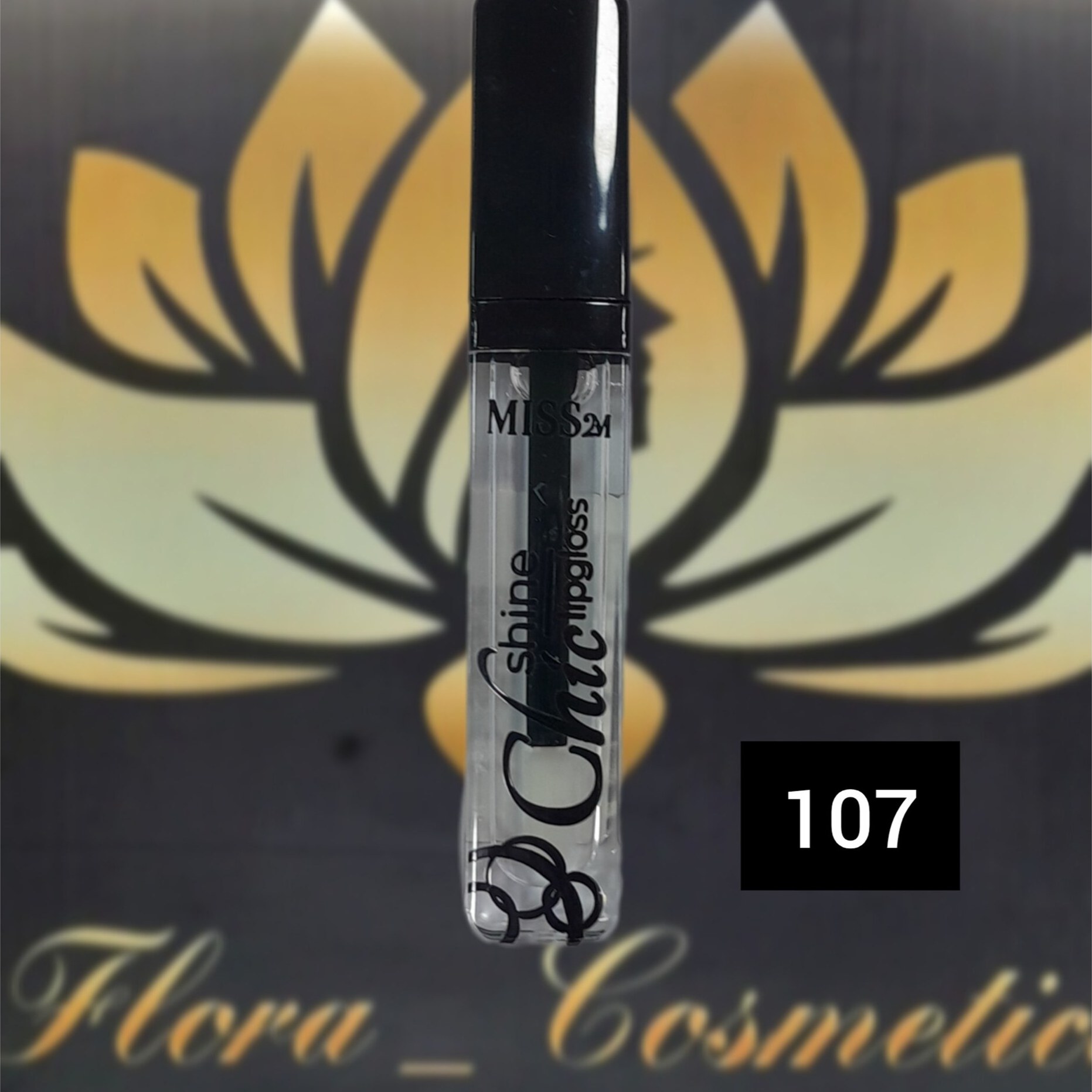 رژ لب لیب گلاس شاین رنگی MISS 2M شماره ی 107 ( 4 ML )