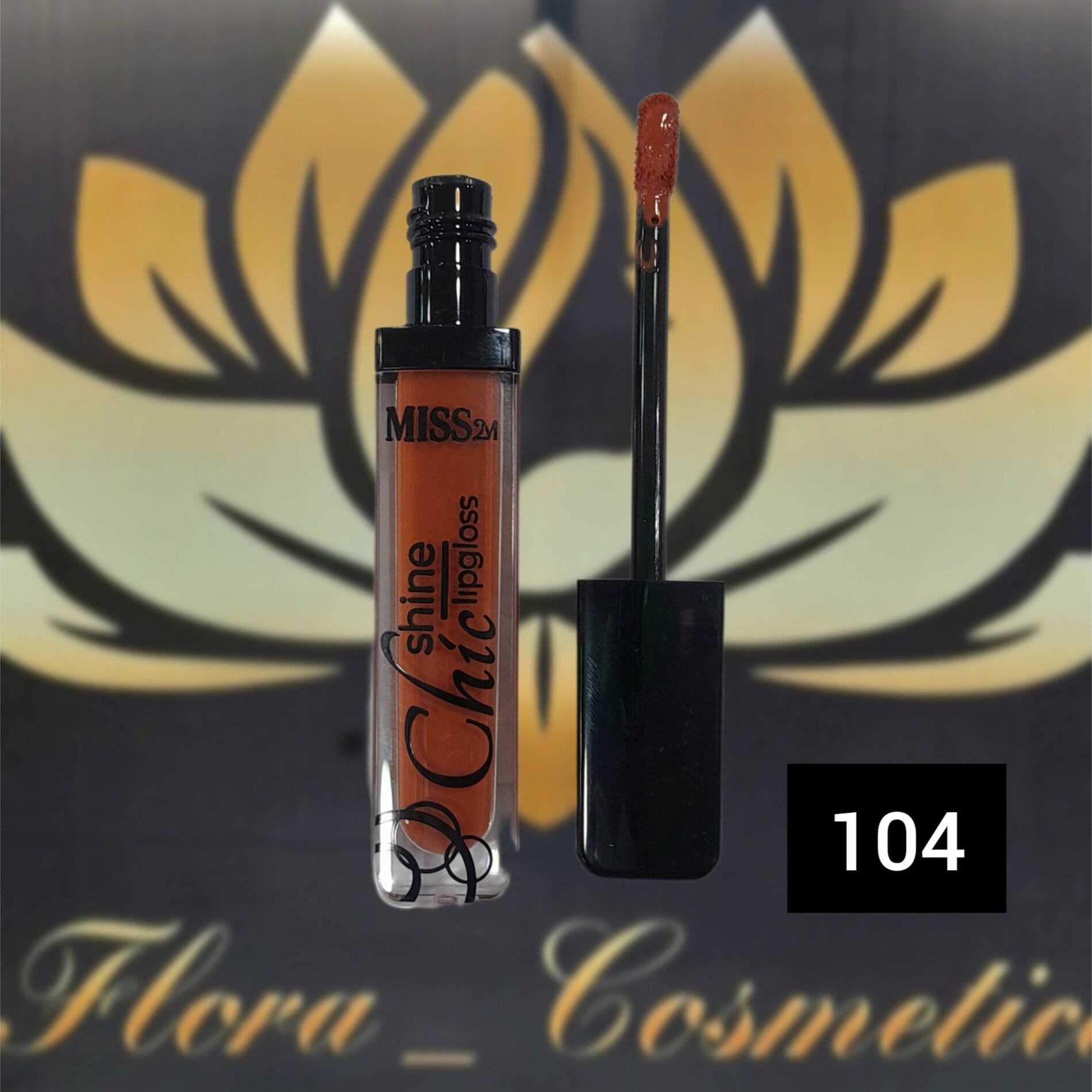 رژ لب لیب گلاس شاین رنگی MISS 2M شماره ی 104 ( 4ML )