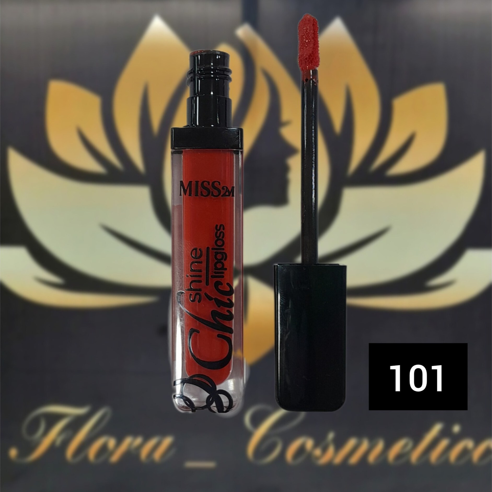رژ لیپ گلاس شاین رنگی MISS 2M شماره ی 101 ( 4ML )