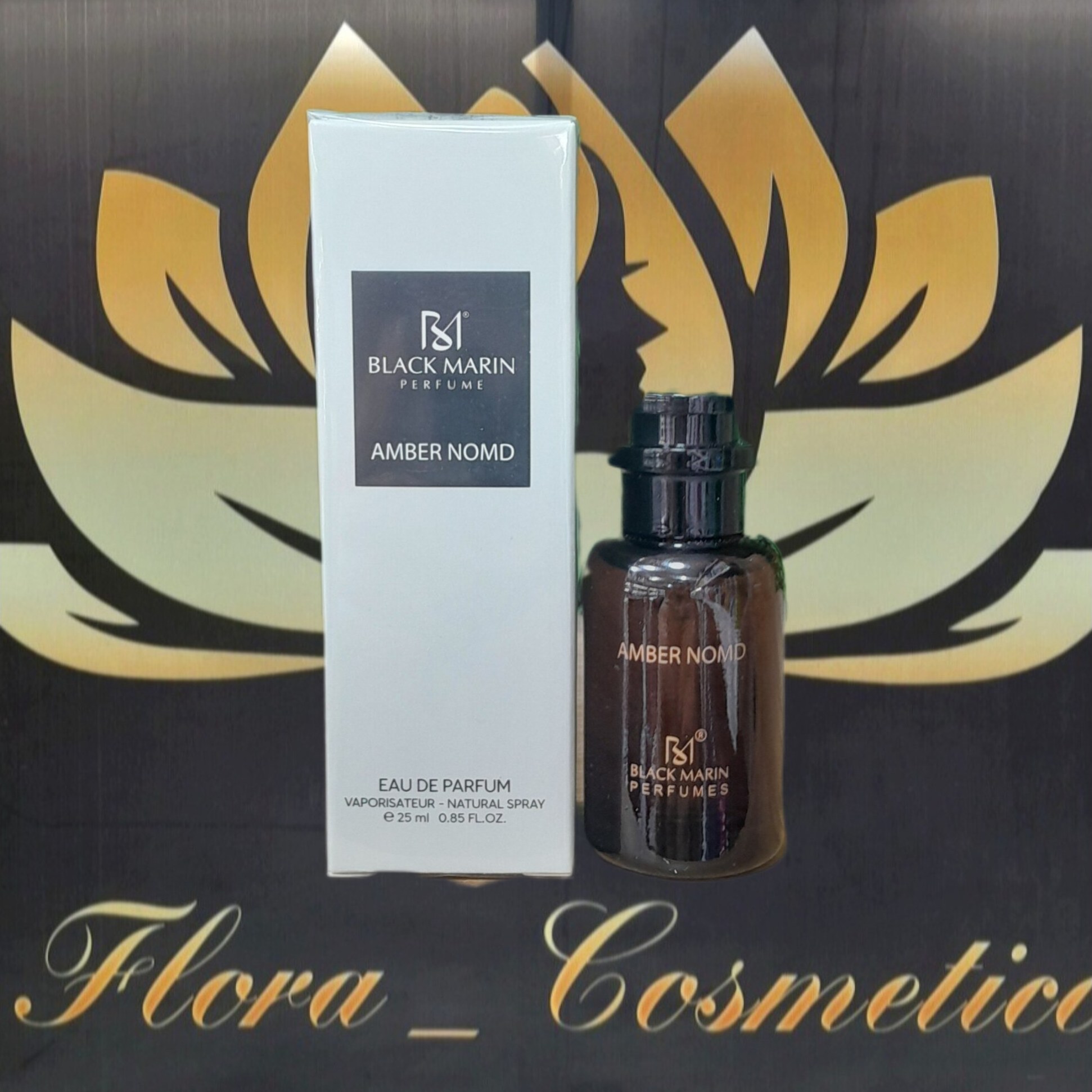 مینی ادکلن مردانه بلک مارین مدل آمبر نومد AMBER NOMD با رایحه ی تند و ماندگار ( 25 ML )