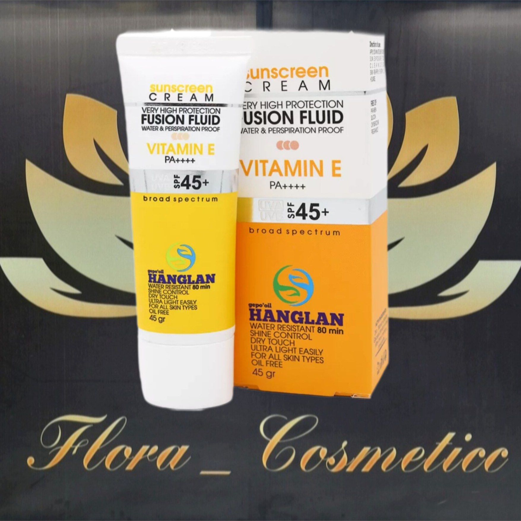 ضد آفتاب رنگی لایت بژ هانگلن با spf 45 مناسب انواع پوست ( 45 گرم )