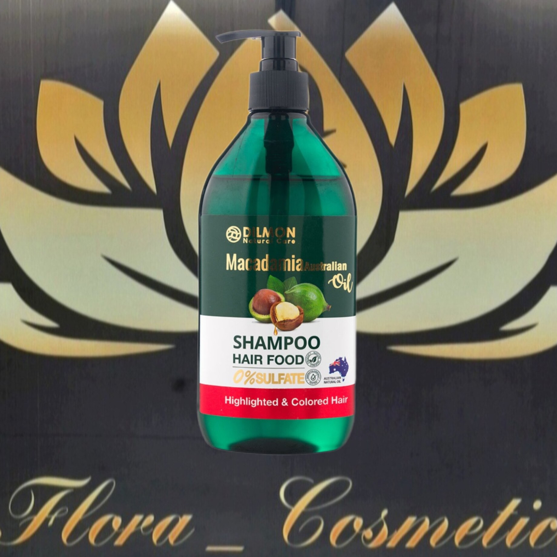 شامپو فری سولفات ماکادمیا دیلمون مناسب موهای رنگ شده  و هایلایت شده ( 385 ML )