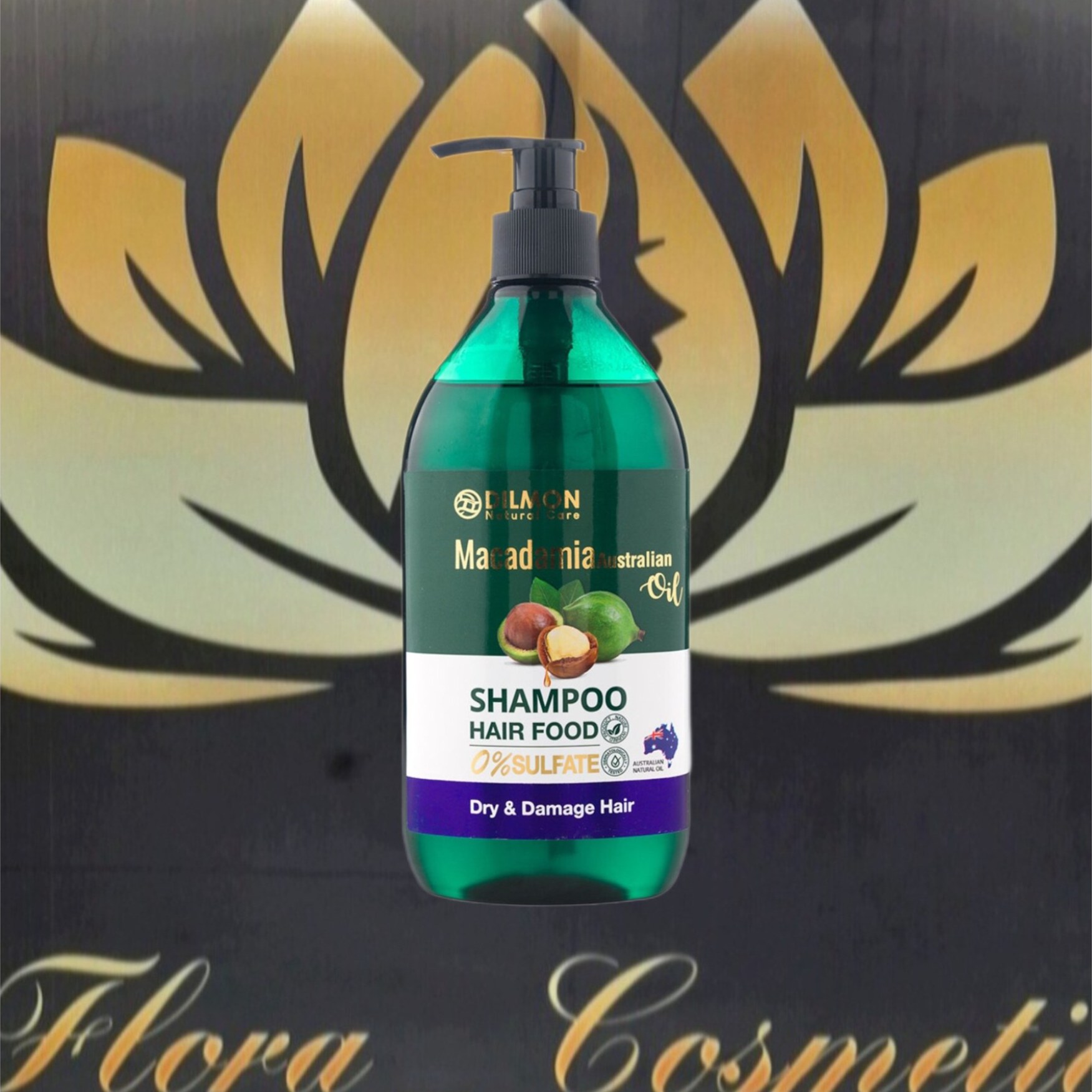 شامپو فری سولفات ماکادمیا دیلمون مناسب موهای خشک و آسیب دیده ( 385 ML )