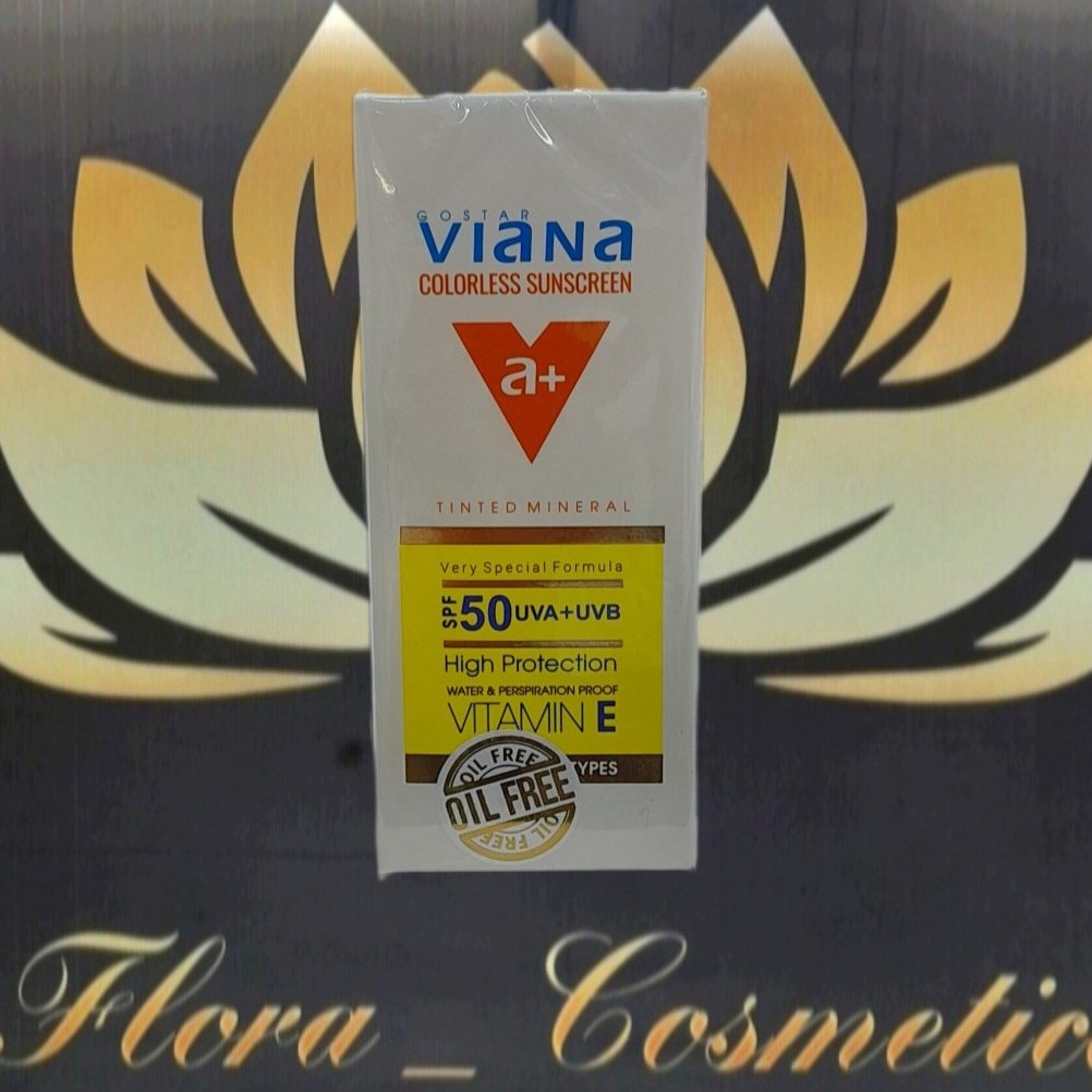 کرم ضد آفتاب بی رنگ ویانا Viana بافت سبک و آبرسان با spf 50 مناسب انواع پوست ( 50 ML )