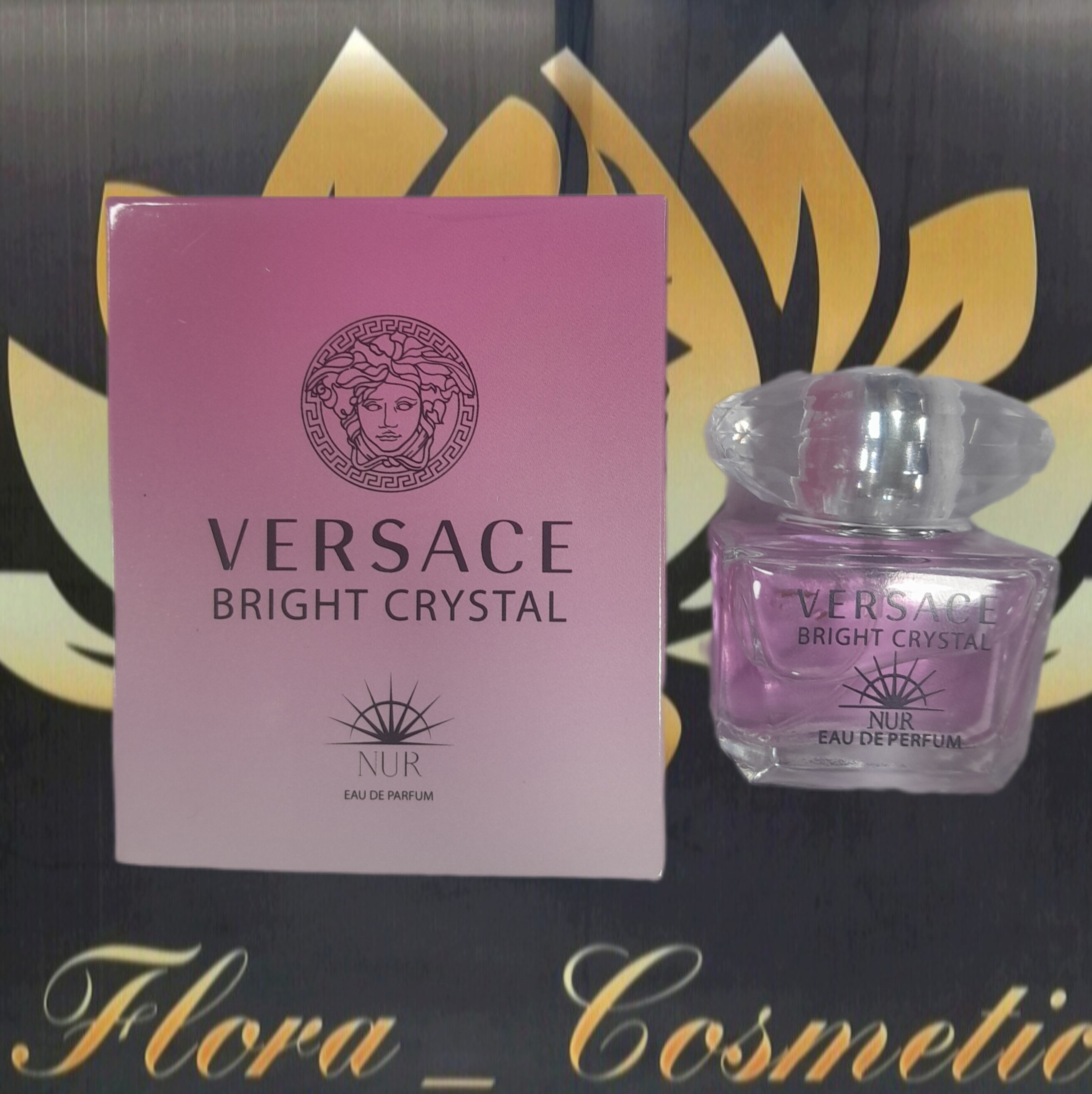 مینی ادکلن زنانه نور مدل برایت کریستال versaccce bright crystal با حجم ( 25 میل )