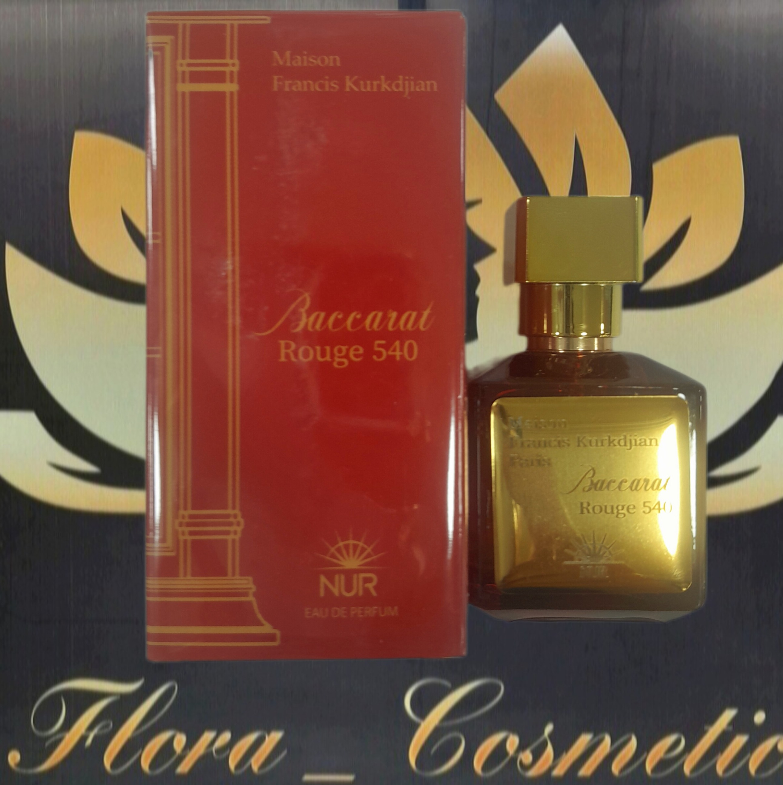 مینی ادکلن نور مدل باکارات رژ قرمز baccarat rouge 540 با حجم ( 25 میل )