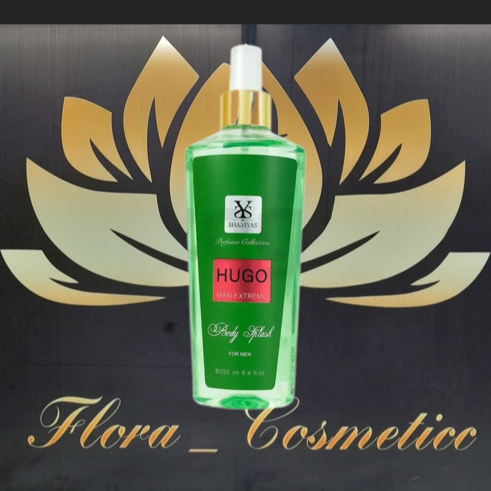 بادی اسپلش مردانه شمیاس مدل ( HUGO ) رایحه ی تند و خنک ماندگاری بالا ( 250 ML )