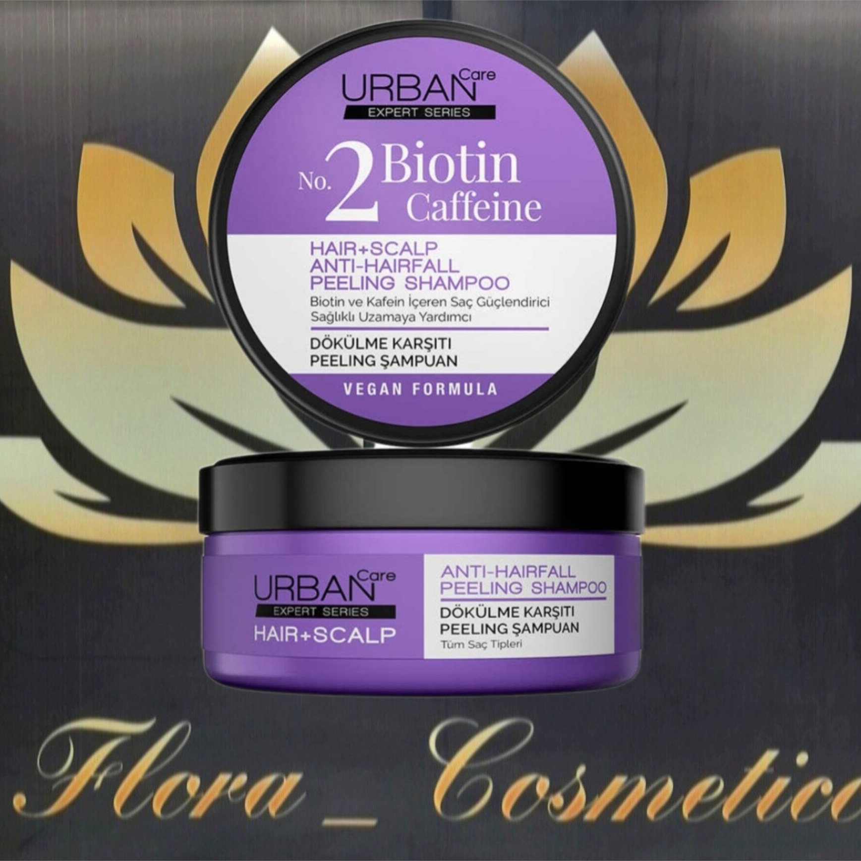 اسکراپ کف سر و ضد ریزش سر اوربان URBAN حاوی بیوتین و کافئین ضد شوره و تقویت کننده مو مناسب انواع مو ( 200 ML )