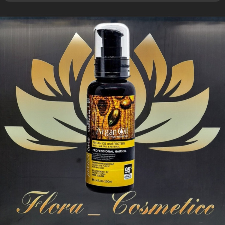 روغن مو آرگان بدون سولفات و تقویت کننده و ضد ریزش لایتنس ( LIGHTNESS ) مناسب انواع مو با 95 درصد آرگان ( 100 ML )