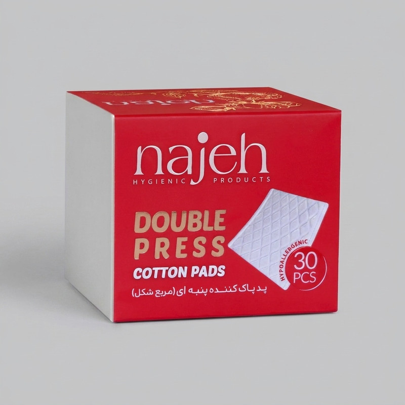 پد پاک کننده آرایش صورت ناژه مدل Double Press  بسته 30 عددی